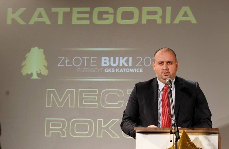 Football. GKS Katowice. Press Conference. 11.12.2015