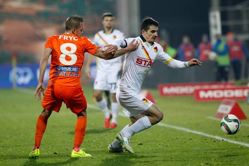 Football. PKO BP Ekstraklasa. Termalica Bruk-Bet Nieciecza - Jagiellonia Bialystok. 16.12.2015