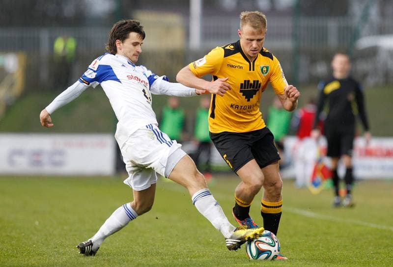 Football. I Liga. Wigry Suwalki - GKS Katowice. 04.04.2015