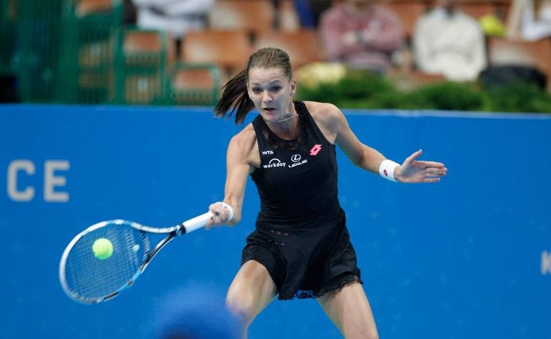 Tennis. Katowice Open. Agnieszka Radwanska - Yanina Wickmayer. 07.04.2015