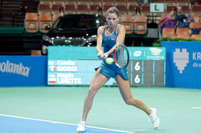 Tennis. Katowice Open. Agnieszka Radwanska - Yanina Wickmayer. 07.04.2015