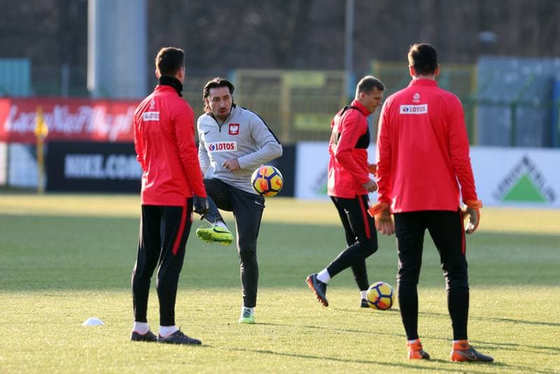 Football. Poland national team. Training. 25.03.2018