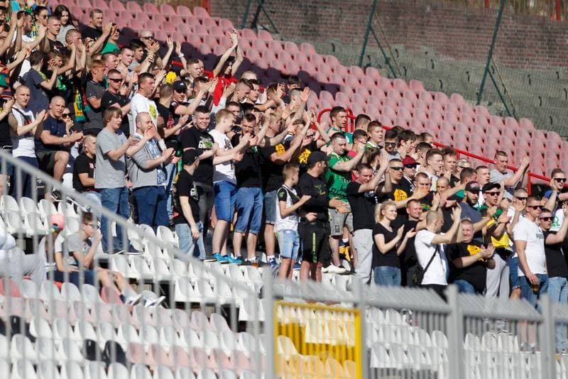 Football. II Liga. GKS 1962 Jastrzebie - Warta Poznan. 14.04.2018