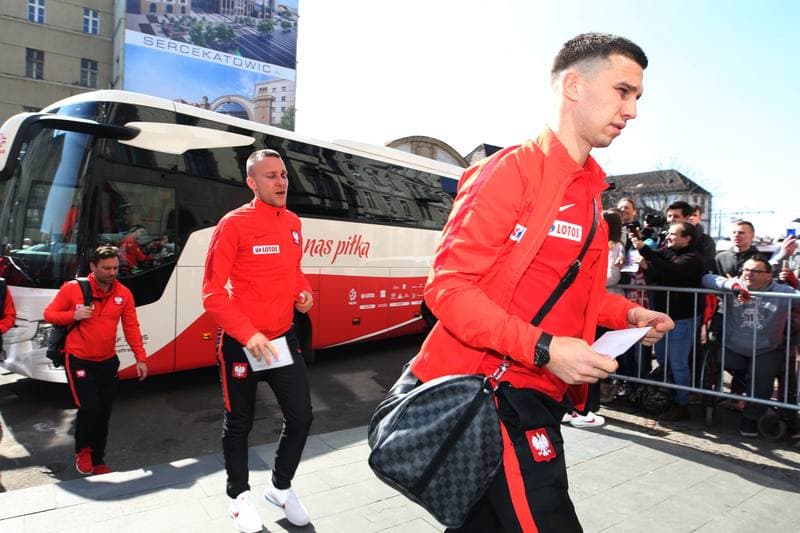 Football. Poland national team. Arrival. 25.03.2018