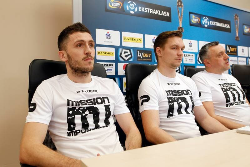 Football. Zaglebie Sosnowiec. Press Conference. 07.02.2019
