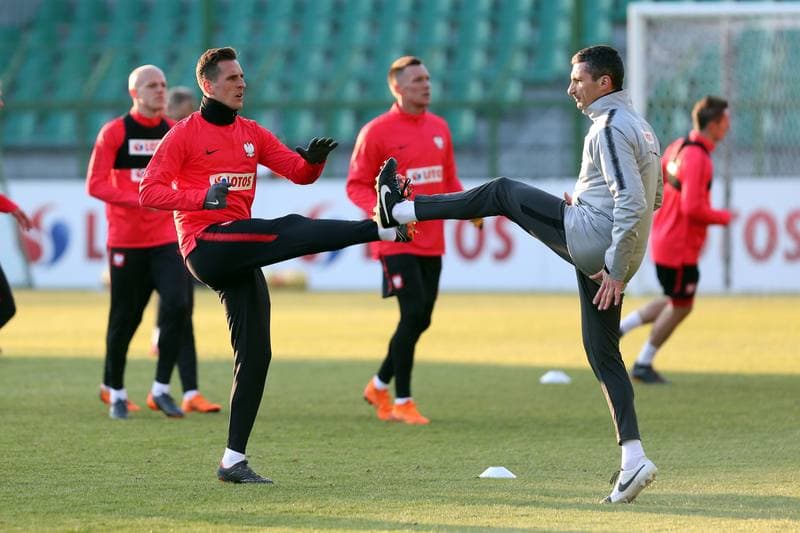 Football. Poland national team. Training. 25.03.2018