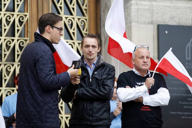 Protest KWW Stonoga Partia Polska. Katowice. 25.09.2015