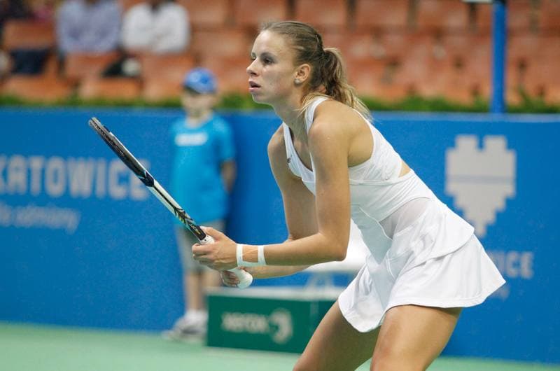 Tennis. Katowice Open. Agnieszka Radwanska - Yanina Wickmayer. 07.04.2015