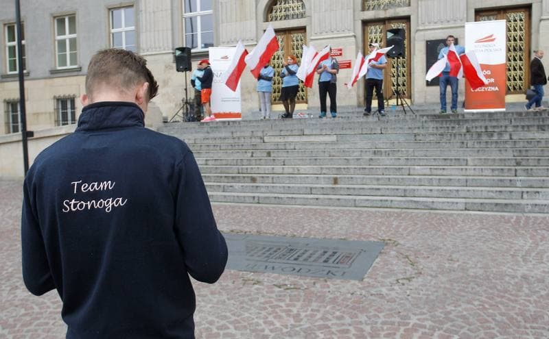 Protest KWW Stonoga Partia Polska. Katowice. 25.09.2015