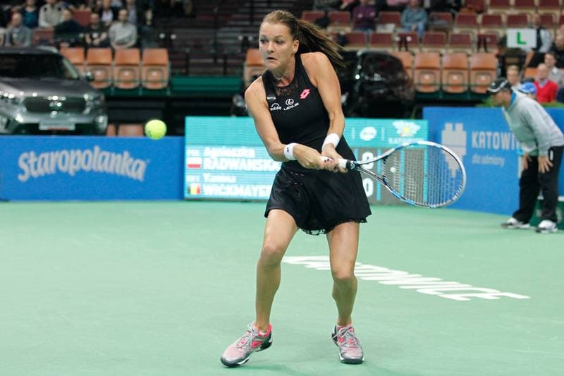 Tennis. Katowice Open. Agnieszka Radwanska - Yanina Wickmayer. 07.04.2015