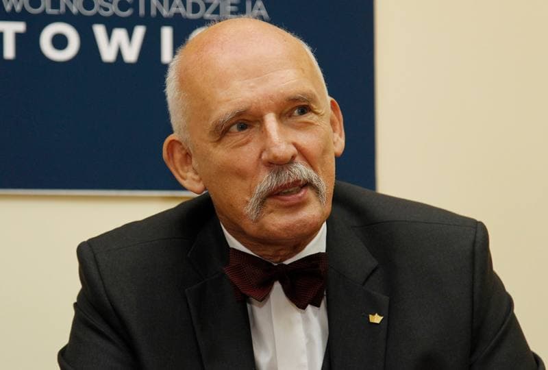 Janusz Korwin-Mikke. Partia Korwin. Press Conference. 09.11.2015