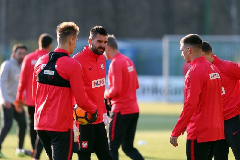 Football. Poland national team. Training. 25.03.2018