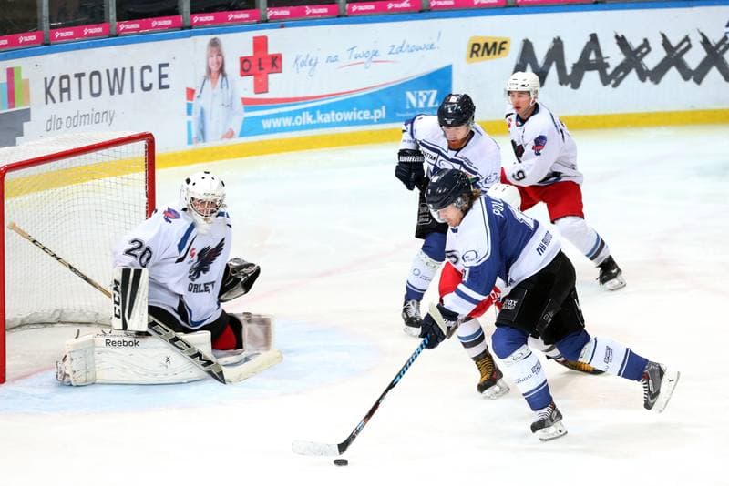 Ice Hockey. Polska Hokej Liga. SMS PZHL Katowice - Automatyka Gdansk. 12.10.2017