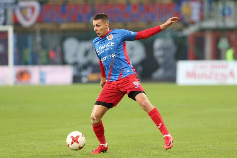 Football. Lotto Ekstraklasa. Piast Gliwice - Cracovia Krakow. 18.11.2017