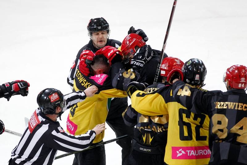 Ice Hockey. Tauron Hockey League. Tauron KH GKS Katowice - Comarch Cracovia. 23.03.2019