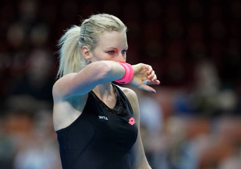 Tennis. Katowice Open. Agnieszka Radwanska - Yanina Wickmayer. 07.04.2015