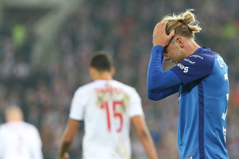 Football. Lotto Ekstraklasa. Gornik Zabrze - Lech Poznan. 04.11.2017
