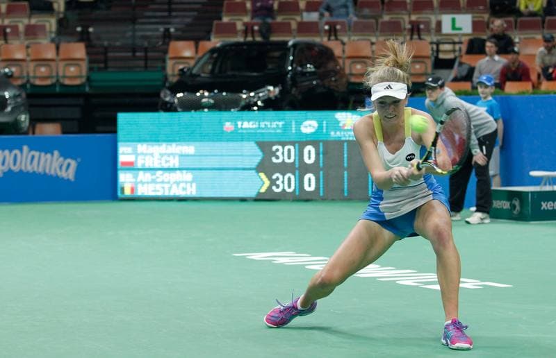 Tennis. Katowice Open. Agnieszka Radwanska - Yanina Wickmayer. 07.04.2015