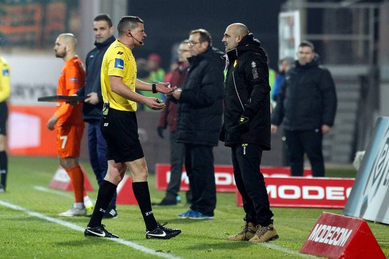 Football. PKO BP Ekstraklasa. Termalica Bruk-Bet Nieciecza - Jagiellonia Bialystok. 16.12.2015