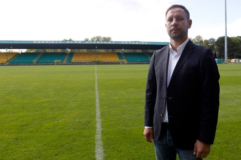 Football. GKS Katowice. Press Conference. 28.09.2015