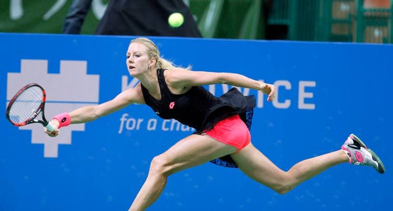 Tennis. Katowice Open. Agnieszka Radwanska - Yanina Wickmayer. 07.04.2015