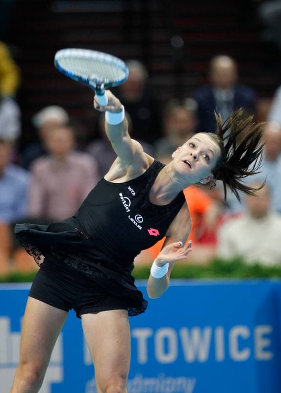 Tennis. Katowice Open. Agnieszka Radwanska - Yanina Wickmayer. 07.04.2015