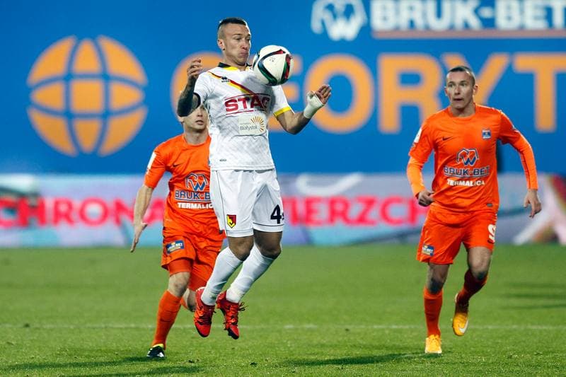 Football. PKO BP Ekstraklasa. Termalica Bruk-Bet Nieciecza - Jagiellonia Bialystok. 16.12.2015