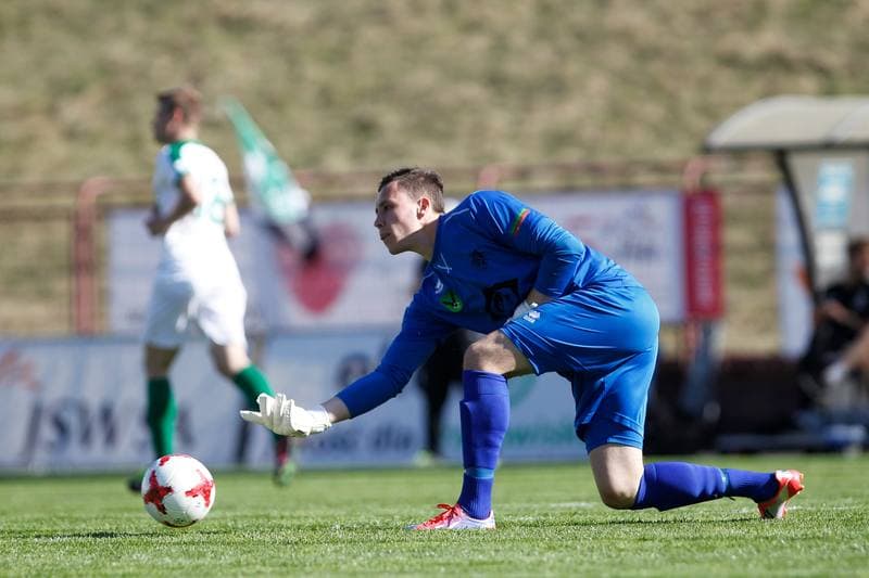 Football. II Liga. GKS 1962 Jastrzebie - Warta Poznan. 14.04.2018