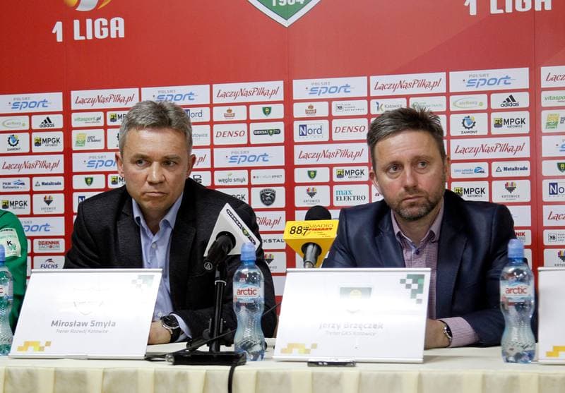 Football. GKS Katowice. Press Conference. 21.04.2016