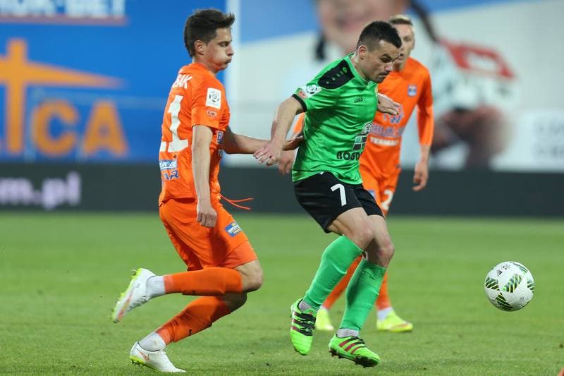 Football. Ekstraklasa. Termalica Bruk-Bet Nieciecza - Gornik Leczna. 30.04.2016