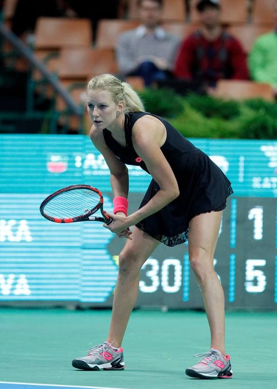 Tennis. Katowice Open. Camila Giorgi - Magda Linette. 08.04.2015
