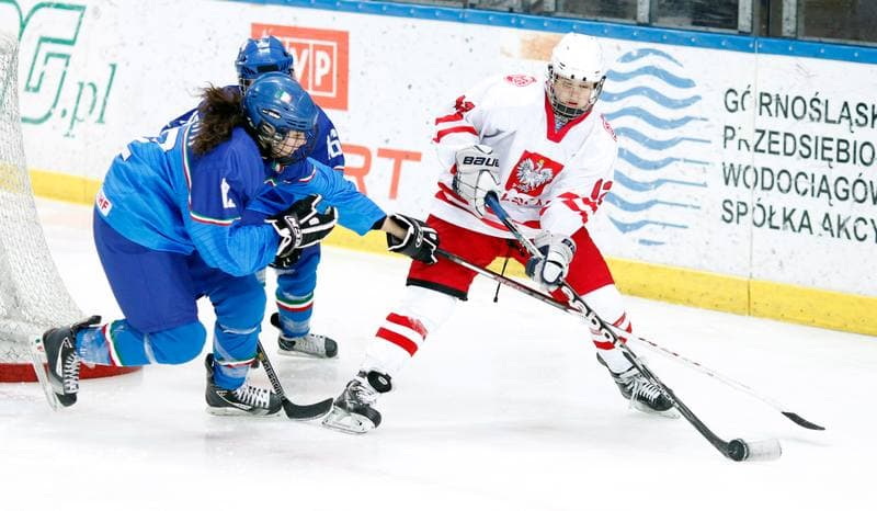 Ice Hockey. U18 Women's World Championship Division I. Poland - Italy. 19.01.2015