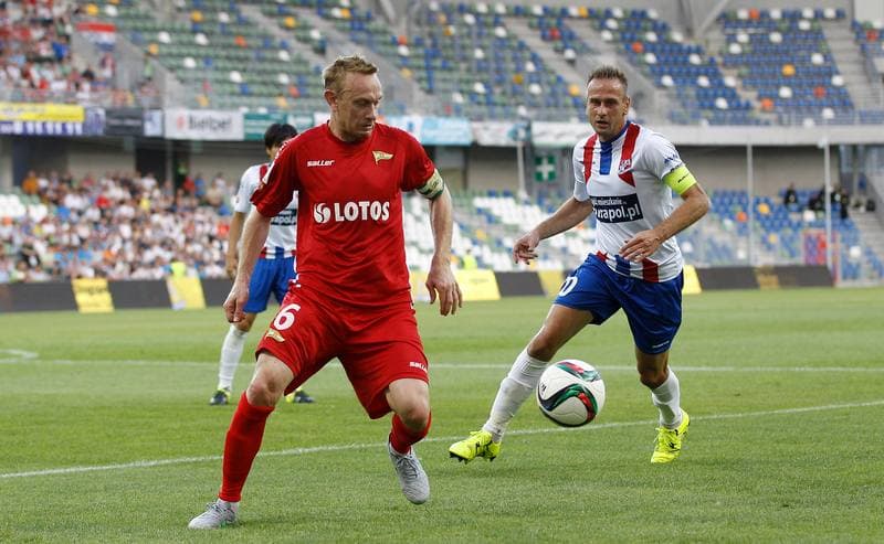 Football. PKO BP Ekstraklasa. Podbeskidzie Bielsko Biala - Lechia Gdansk. 28.08.2015