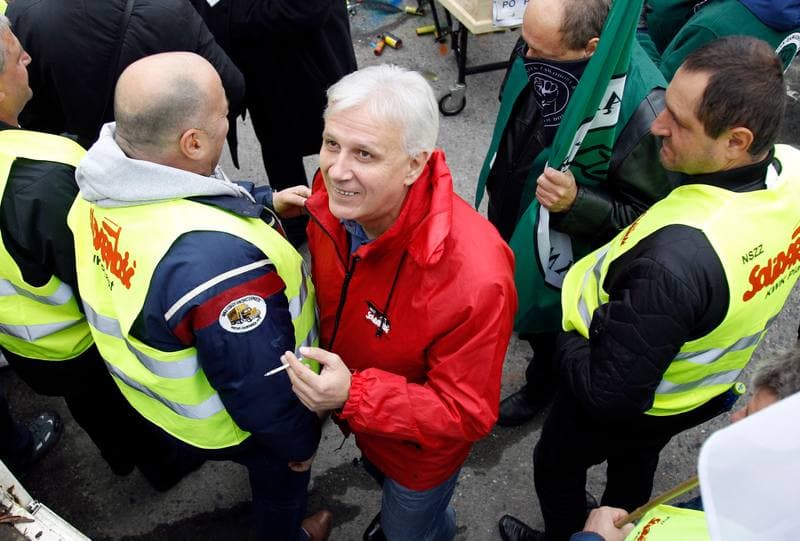 Manifestacja przed KWK Pokoj. Ruda Slaska. 13.10.2015