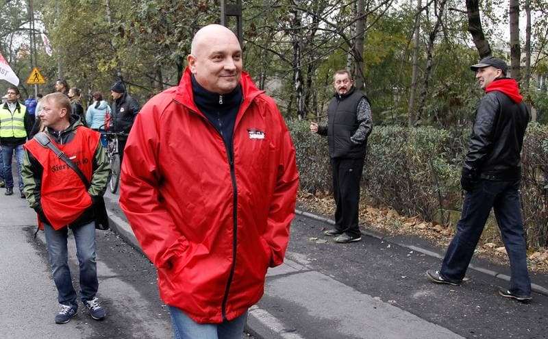 Manifestacja przed KWK Pokoj. Ruda Slaska. 13.10.2015