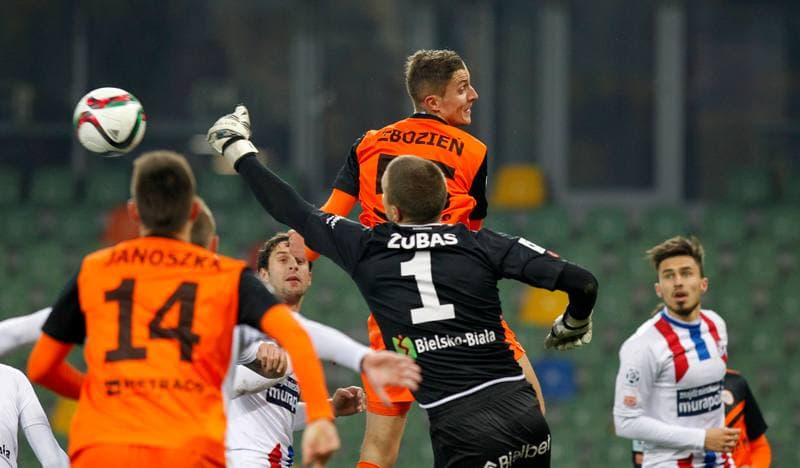 Football. PKO BP Ekstraklasa. Podbeskidzie Bielsko Biala - Zaglebie Lubin. 22.11.2015